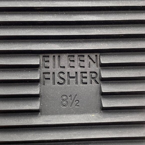 Eileen Fisher Dell Platform Loafer Black Suede Stretch Slip-On Women Sz 8.5 - Picture 9 of 11